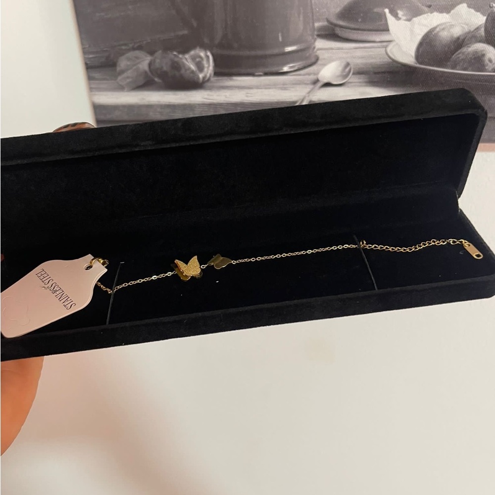 Swarovski Gold Bow Bracelet Dainty Design